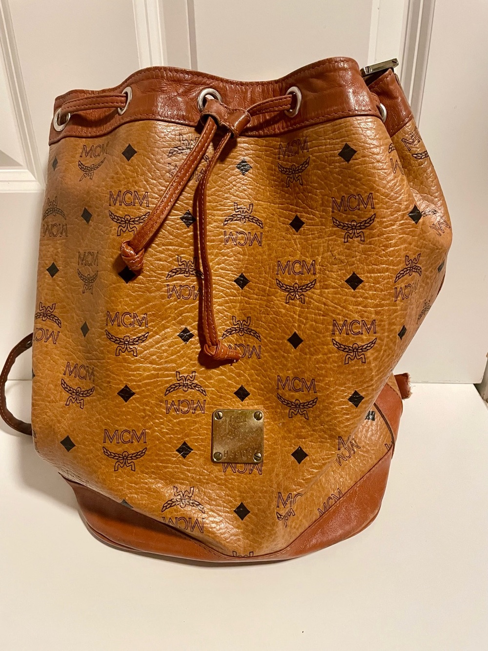 Mcm drawstring bag